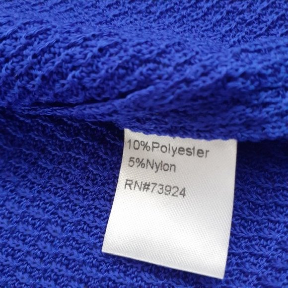 Misook Cobalt Blue Knit Jacket Petite Large - PL - Picture 11 of 15